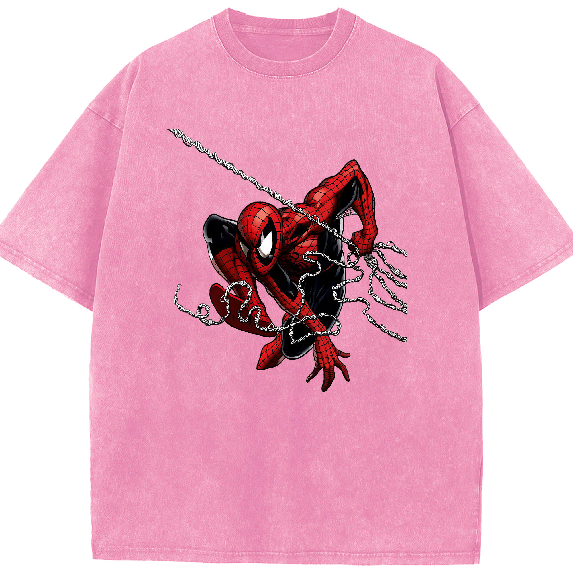 （画像用） Spider Man スパイダーマン 綿100% ヴィンテージ風 半袖Tシャツ（フロントプリント）